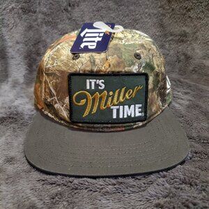 Mad Engine It's Miller Time Trucker Patch Hat Camouflage SnapBack Hat/Cap